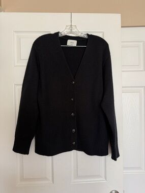 Aritzia Wilfred Black Cashmere Cardigan S